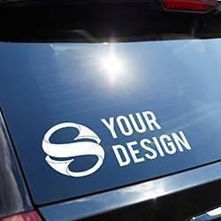 Sticker on car window