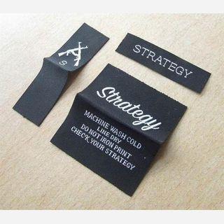 Fabric labels in black color