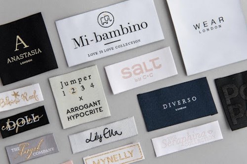 Custom cloth labels in different sizes