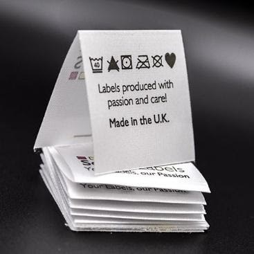 Printed labels with instructions