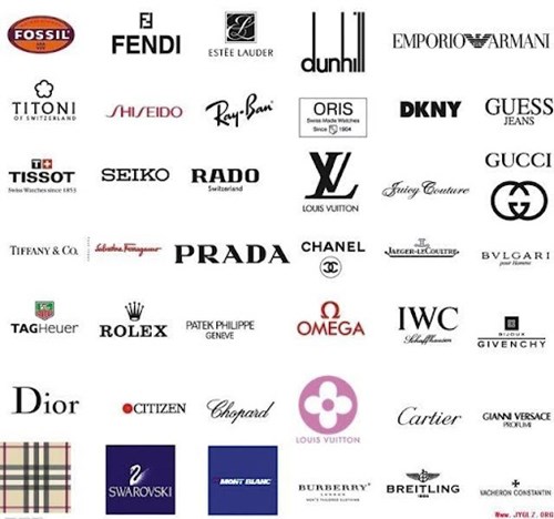 Different kinds of luxury brand