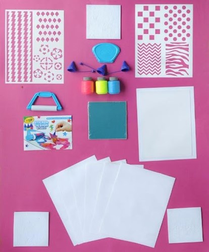 Sticker papers on a pink background
