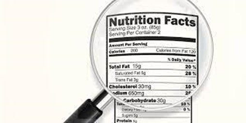 Magnified Nutrition label